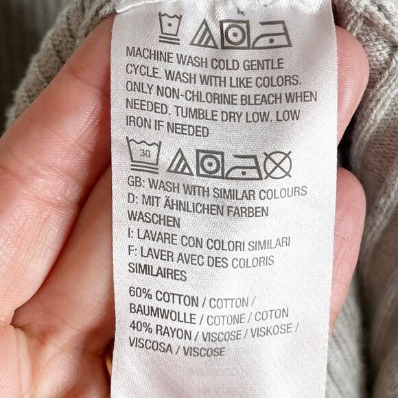 H by Halston Womens Cardigan Sweater Size S Gray Handkerchief Duster Long Sleeve - Picture 8 of 9